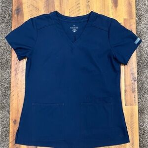 Navy Blue Women's Scrub Top